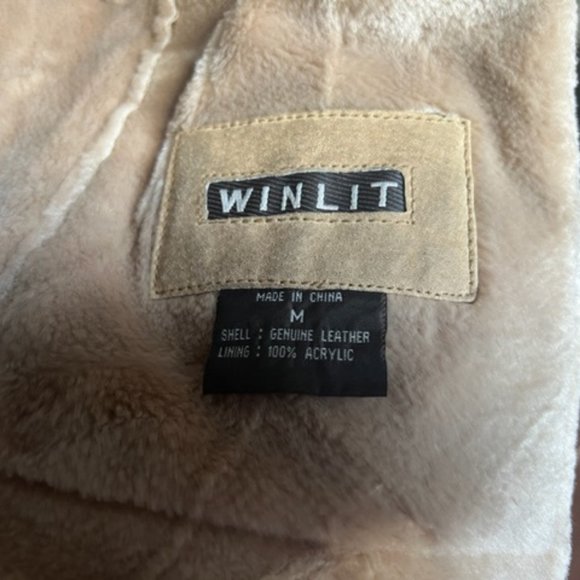 Winlet Genuine Brushed Leather Jacket (Size Medium) - Picture 5 of 13